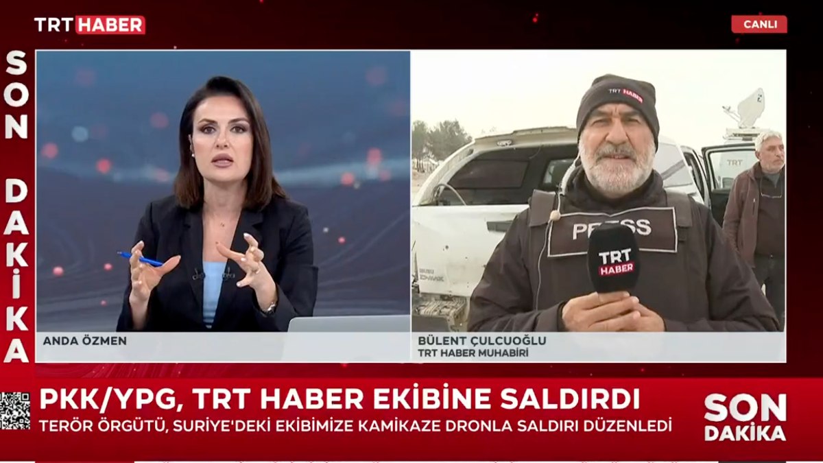 Terör örgütü PKK/YPG, Suriye’de TRT ekibine saldırdı